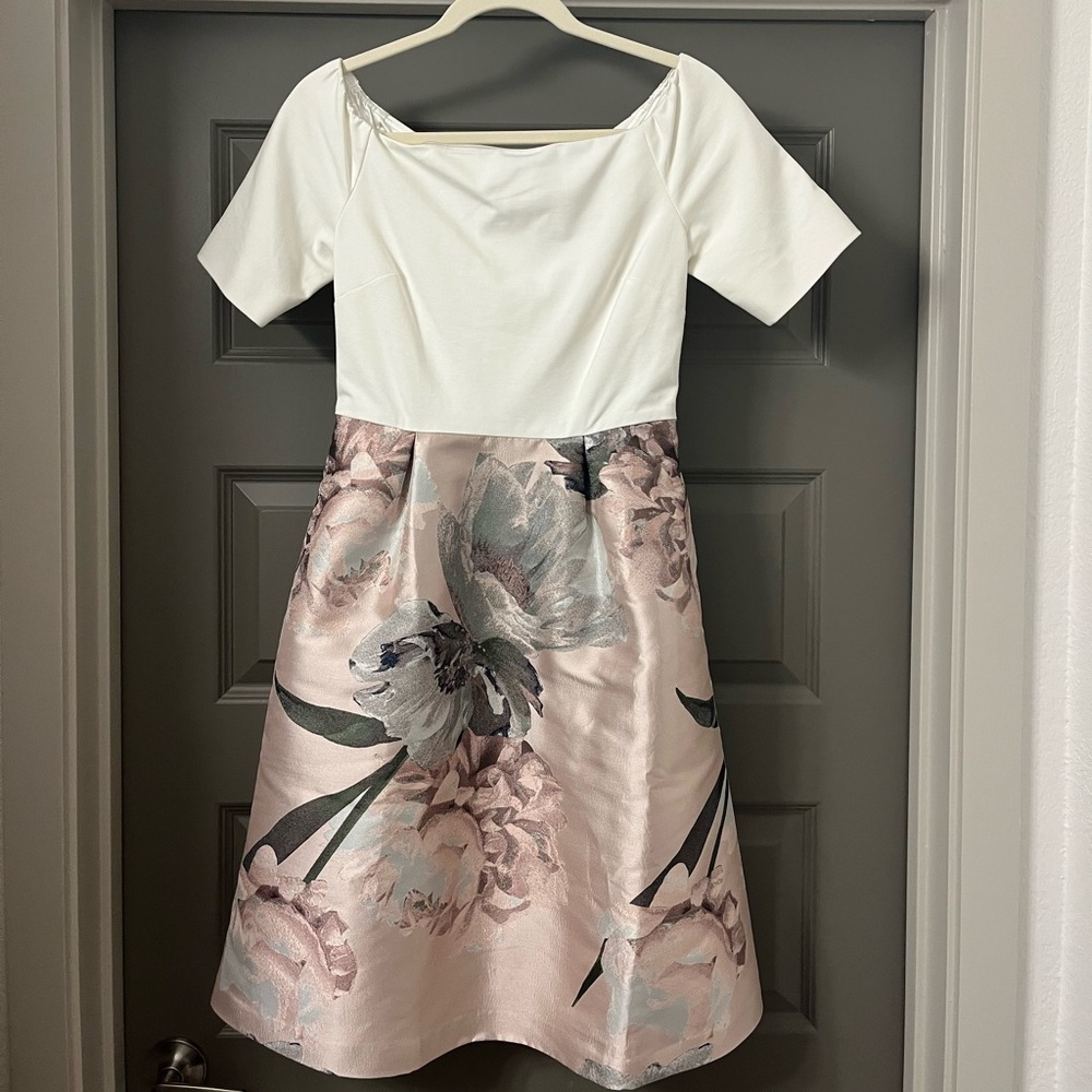 Ted Baker Woodland Off the Shoulder Jacquard Dress